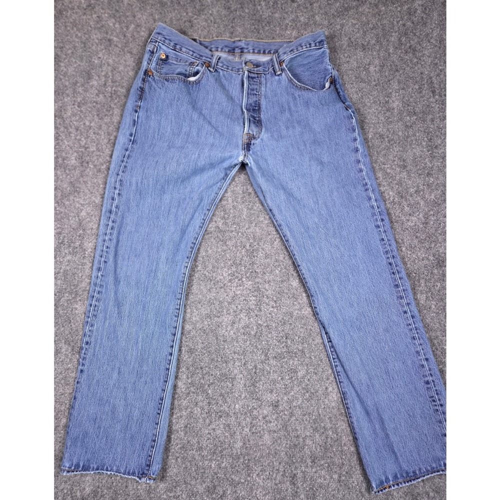 Levi's 501 Original Fit Jeans Mens 34x30 Blue Straight Leg Button Fly Denim 99/4